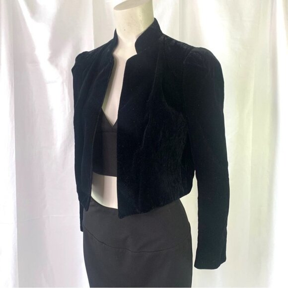 SALZBURGER TRACHTEN  AUS ÖSTERREICH VON WENGER VELVET BLACK BLAZER MADE AUSTRIA - Picture 4 of 14